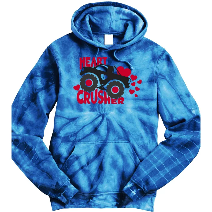 Crusher Heart Trucker Valentine's Day Crusher Heart Gift Tie Dye Hoodie