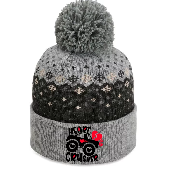 Crusher Heart Trucker Valentine's Day Crusher Heart Cool Gift The Baniff Cuffed Pom Beanie