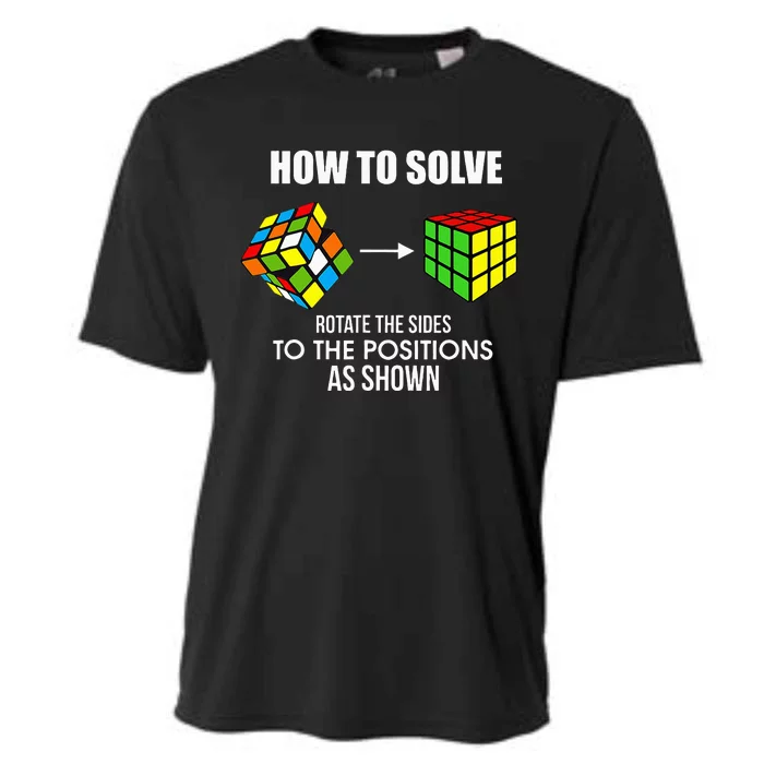 Cubing How To Solve Puzzle Cube Player Cuber Cooling Performance Crew T-Shirt