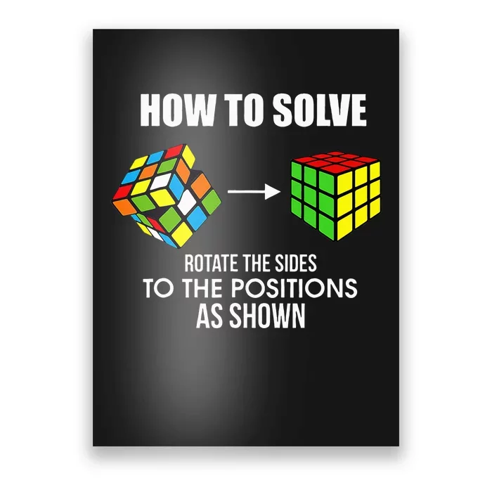 Cubing How To Solve Puzzle Cube Player Cuber Poster