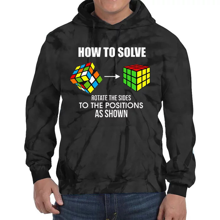 Cubing How To Solve Puzzle Cube Player Cuber Tie Dye Hoodie