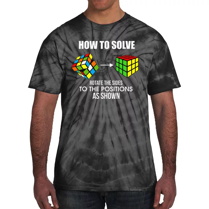 Cubing How To Solve Puzzle Cube Player Cuber Tie-Dye T-Shirt