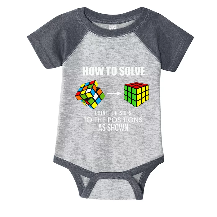 Cubing How To Solve Puzzle Cube Player Cuber Infant Baby Jersey Bodysuit