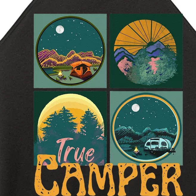 Camping Hiker True Camper RV Tent Nature Outdoor Women’s Perfect Tri Rocker Tank