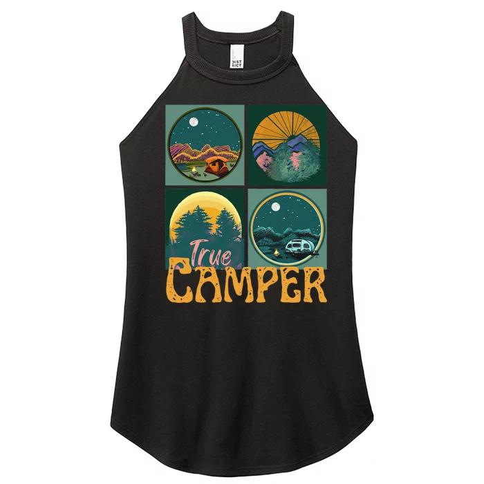 Camping Hiker True Camper RV Tent Nature Outdoor Women’s Perfect Tri Rocker Tank