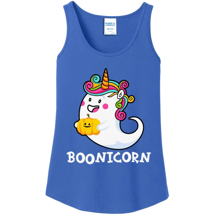 Cute Halloween Unicorn Boonicorn Carrying Pumpkin Funny Meaningful Gift Ladies Essential Tank