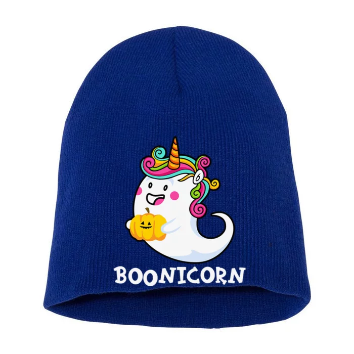 Cute Halloween Unicorn Boonicorn Carrying Pumpkin Funny Meaningful Gift Short Acrylic Beanie