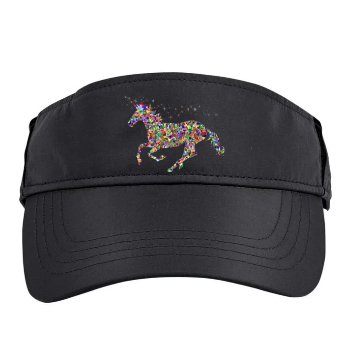 Colourful Horse Unicorn Gift Tee Adult Drive Performance Visor