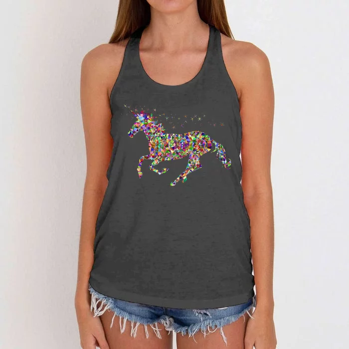 Colourful Horse Unicorn Gift Tee Women's Knotted Racerback Tank