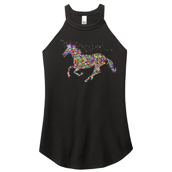 Colourful Horse Unicorn Gift Tee Women’s Perfect Tri Rocker Tank