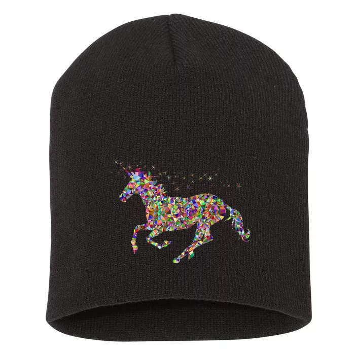 Colourful Horse Unicorn Gift Tee Short Acrylic Beanie