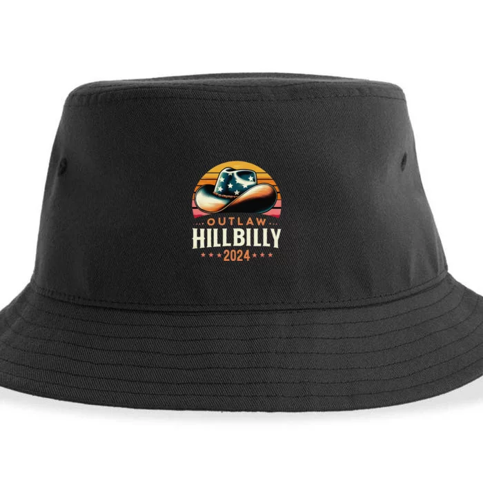 Cow Hat Us Election Day Vintage Outlaw Hillbilly 2024 Sustainable Bucket Hat