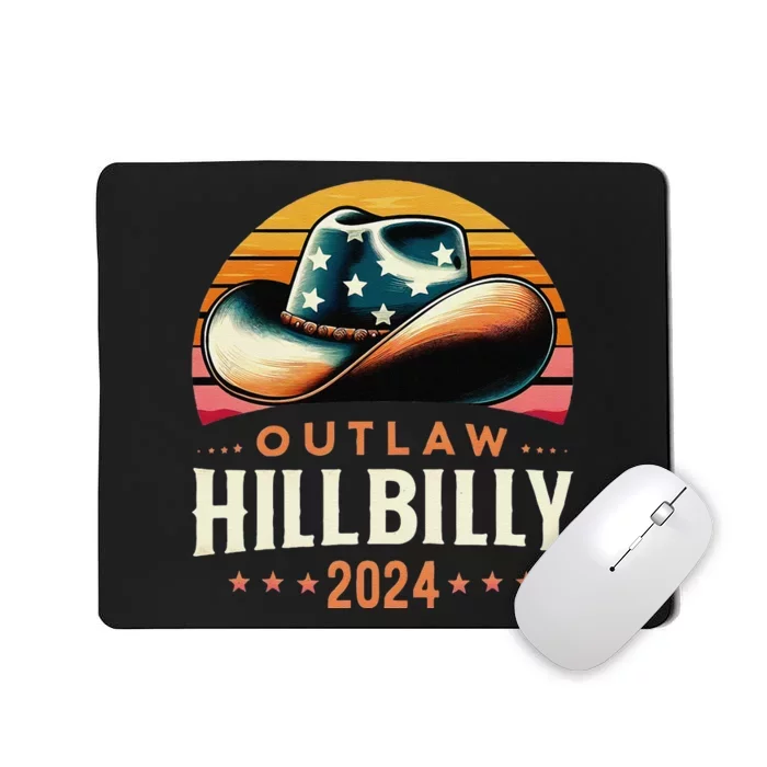 Cow Hat Us Election Day Vintage Outlaw Hillbilly 2024 Mousepad