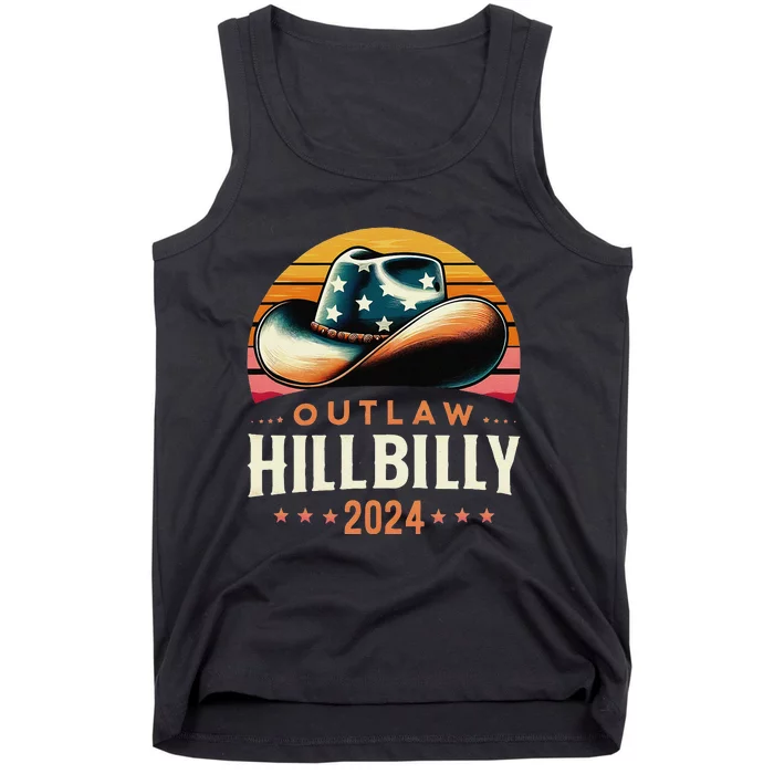 Cow Hat Us Election Day Vintage Outlaw Hillbilly 2024 Tank Top