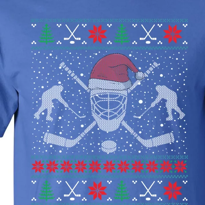 Christmas Hockey Ugly Christmas Xmas Cool Gift Tall T-Shirt