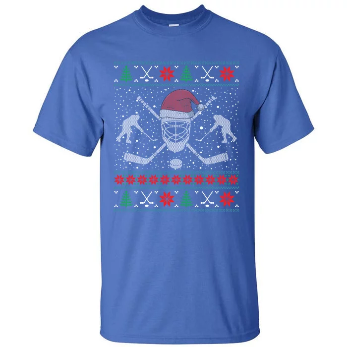 Christmas Hockey Ugly Christmas Xmas Cool Gift Tall T-Shirt