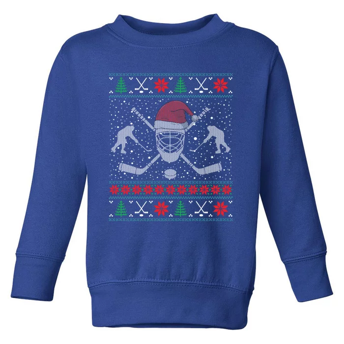 Christmas Hockey Ugly Christmas Xmas Cool Gift Toddler Sweatshirt