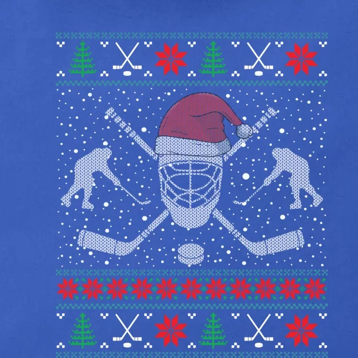 Christmas Hockey Ugly Christmas Xmas Cool Gift Zip Tote Bag