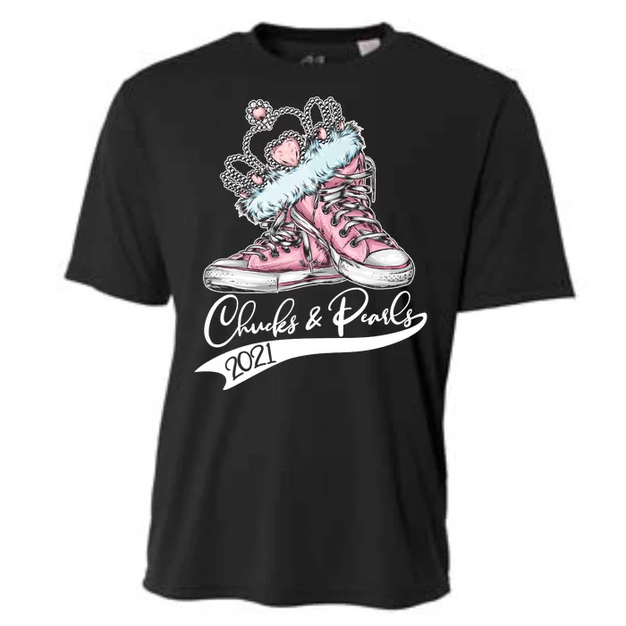 Chucks & Pearls 2021 Crown Madam Vice President Kamala Harris Cooling Performance Crew T-Shirt