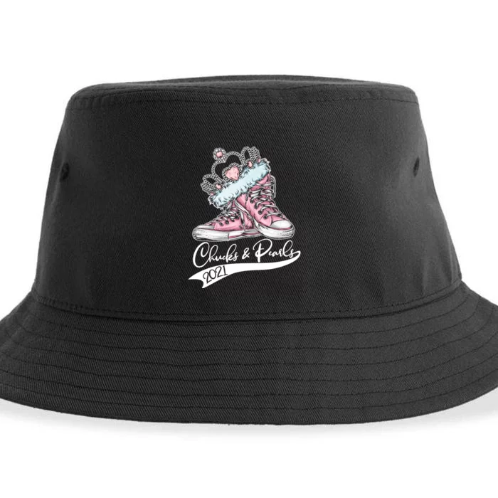 Chucks & Pearls 2021 Crown Madam Vice President Kamala Harris Sustainable Bucket Hat