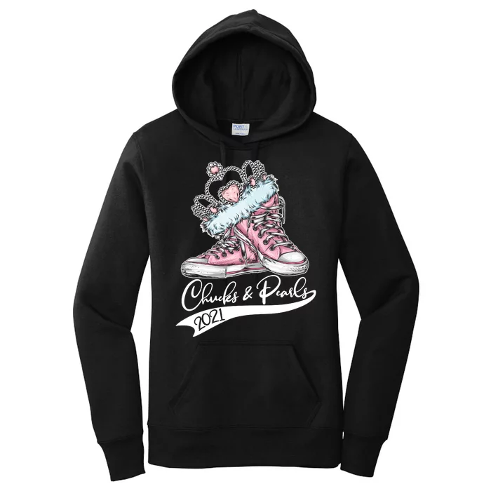 Chucks & Pearls 2021 Crown Madam Vice President Kamala Harris Women's Pullover Hoodie