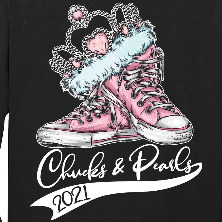 Chucks & Pearls 2021 Crown Madam Vice President Kamala Harris Tall Long Sleeve T-Shirt