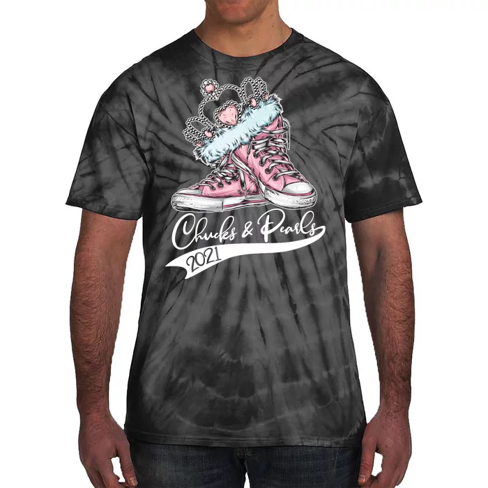 Chucks & Pearls 2021 Crown Madam Vice President Kamala Harris Tie-Dye T-Shirt