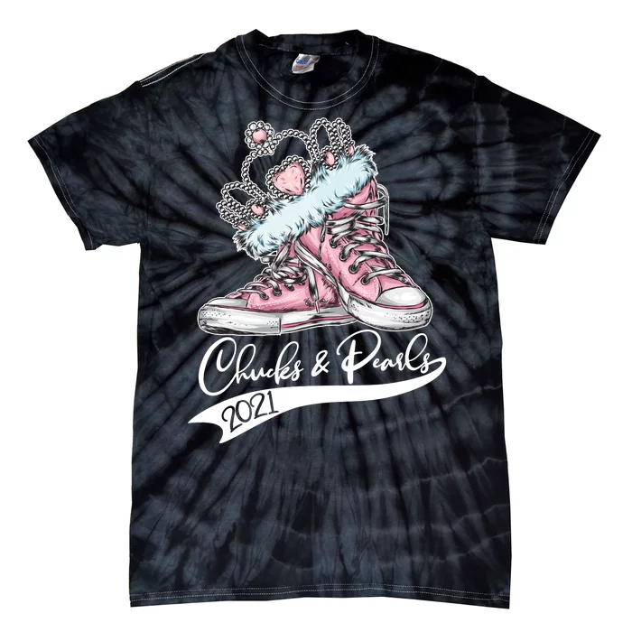 Chucks & Pearls 2021 Crown Madam Vice President Kamala Harris Tie-Dye T-Shirt