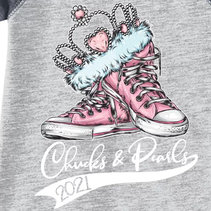 Chucks & Pearls 2021 Crown Madam Vice President Kamala Harris Infant Baby Jersey Bodysuit