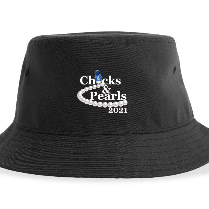 Chucks And Pearls 2021 Kamala Harris Sustainable Bucket Hat