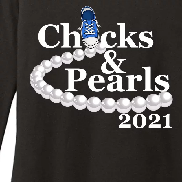 Chucks And Pearls 2021 Kamala Harris Womens CVC Long Sleeve Shirt