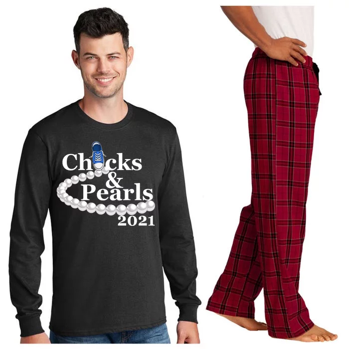 Chucks And Pearls 2021 Kamala Harris Long Sleeve Pajama Set