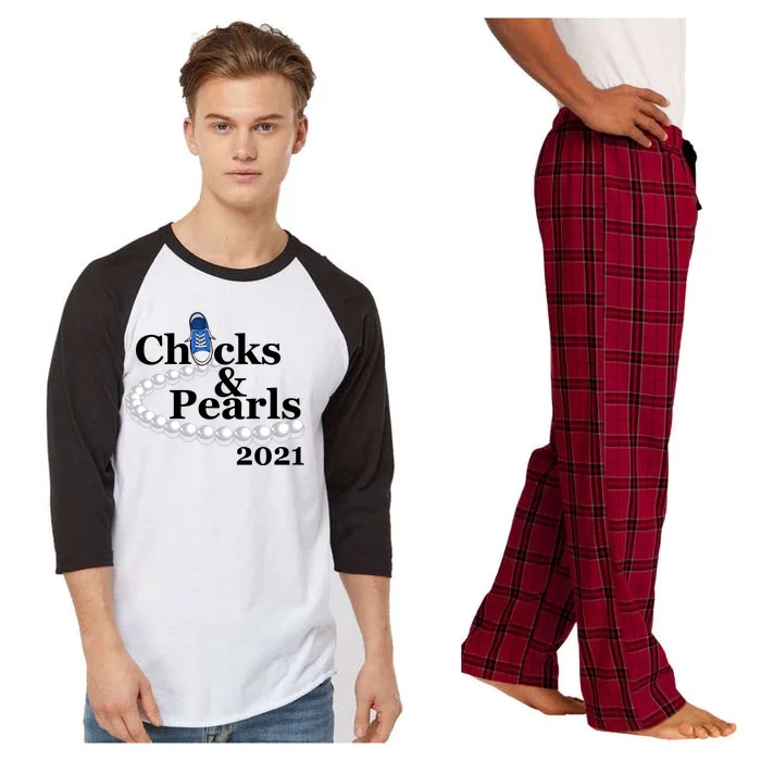 Chucks And Pearls 2021 Kamala Harris Raglan Sleeve Pajama Set