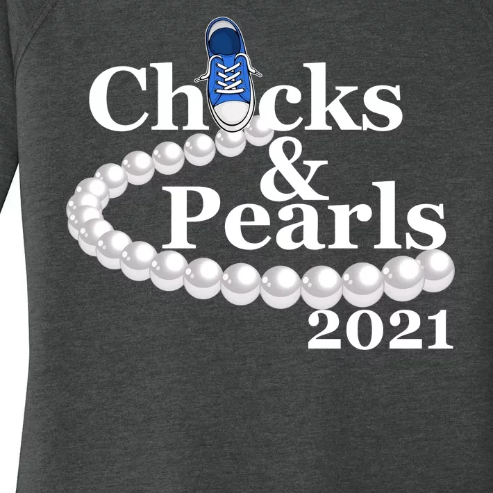 Chucks And Pearls 2021 Kamala Harris Women's Perfect Tri Tunic Long Sleeve Shirt