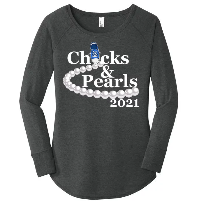 Chucks And Pearls 2021 Kamala Harris Women's Perfect Tri Tunic Long Sleeve Shirt