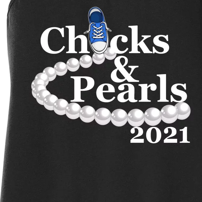 Chucks And Pearls 2021 Kamala Harris Women's Racerback Tank