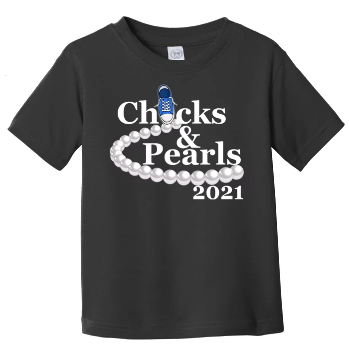 Chucks And Pearls 2021 Kamala Harris Toddler T-Shirt