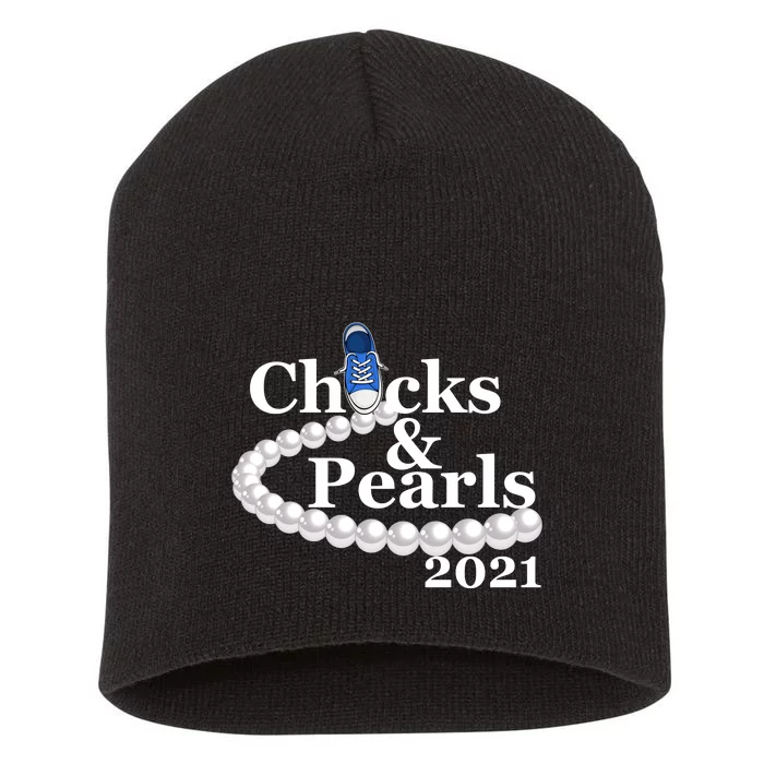 Chucks And Pearls 2021 Kamala Harris Short Acrylic Beanie