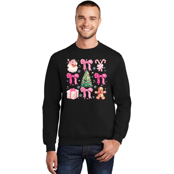 Christmas Holiday Vacation Funny Coquette Xmas Santa Claus Christmas Tree Sweatshirt