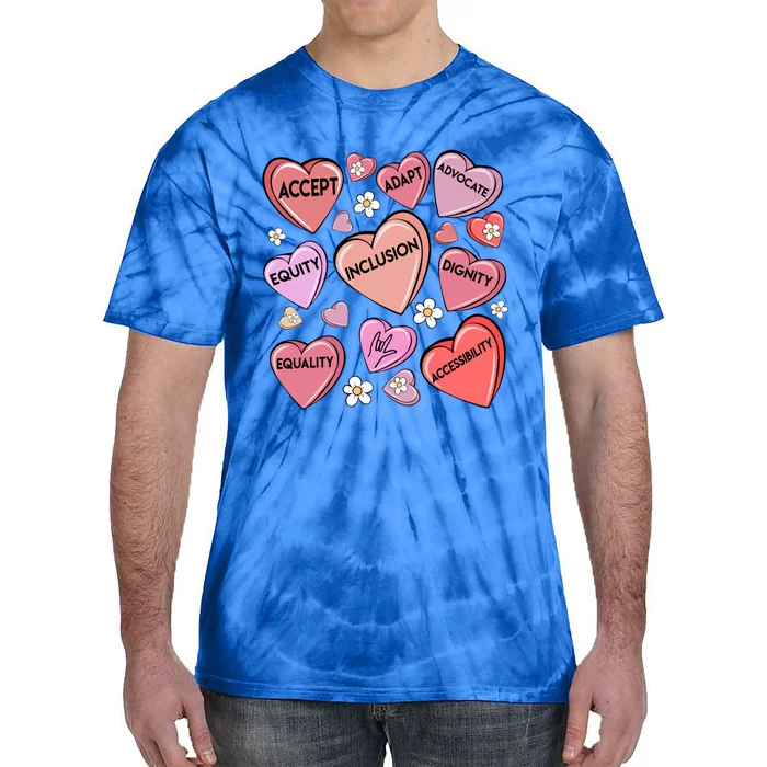 Cute Heart Valentines Day Love Special Education Teacher Gift Tie-Dye T-Shirt