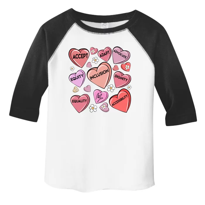 Cute Heart Valentines Day Love Special Education Teacher Gift Toddler Fine Jersey T-Shirt