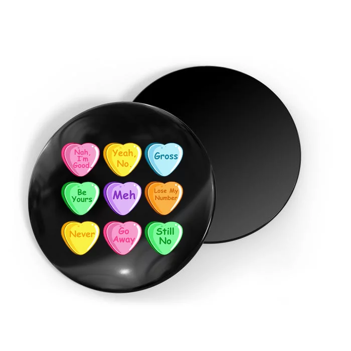 Candy Heart Valentines Day Funny Sarcastic Love Joke Magnet