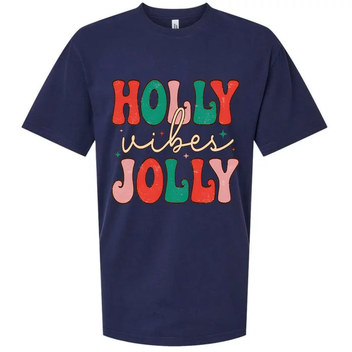 Cute Holly Vibes Jolly Sueded Cloud Jersey T-Shirt