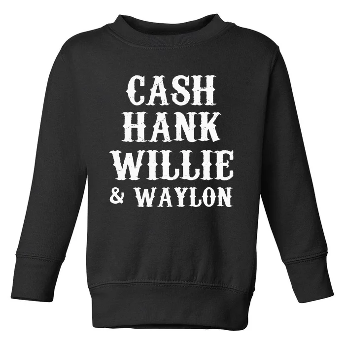 Cash Hank Willie Country Music Toddler Sweatshirt