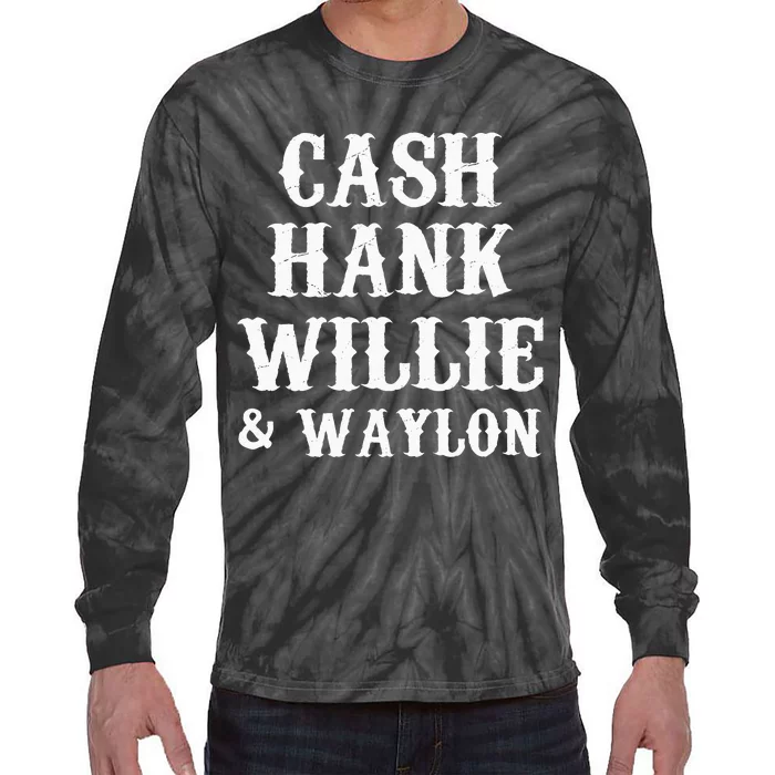 Cash Hank Willie Country Music Tie-Dye Long Sleeve Shirt