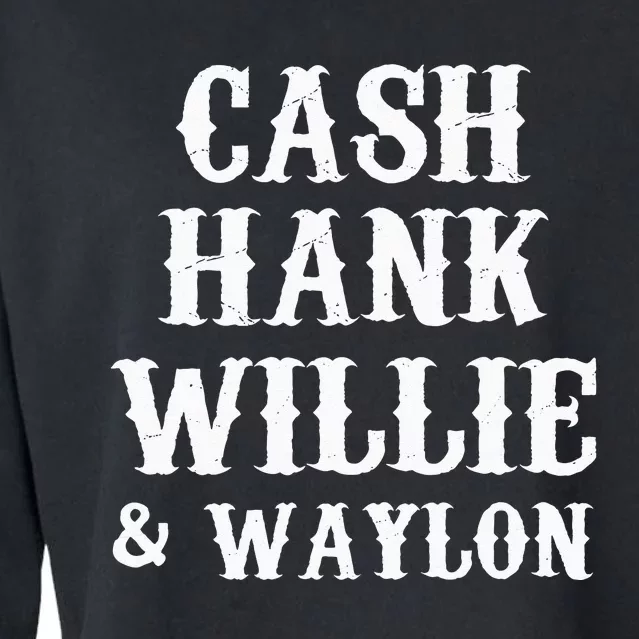 Cash Hank Willie Country Music Cropped Pullover Crew