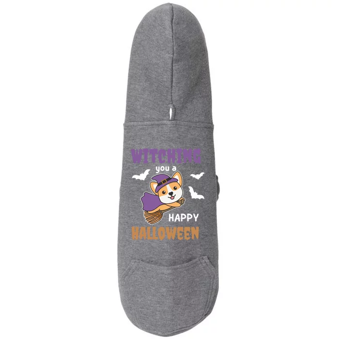 Corgi Halloween Witches Costume Dogs Witches Pun Cute Gift Doggie 3-End Fleece Hoodie