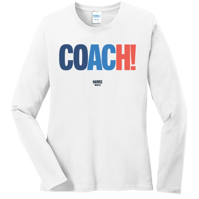 Coach Harris Walz Ladies Long Sleeve Shirt