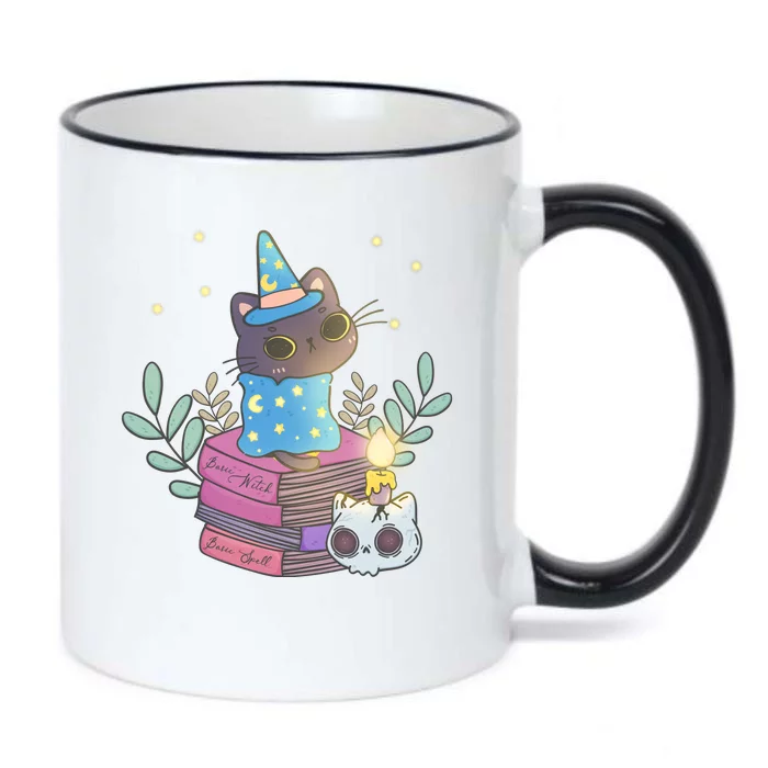 Cute Halloween Witch Cat Black Color Changing Mug