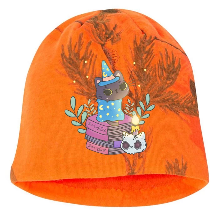 Cute Halloween Witch Cat Kati - Camo Knit Beanie